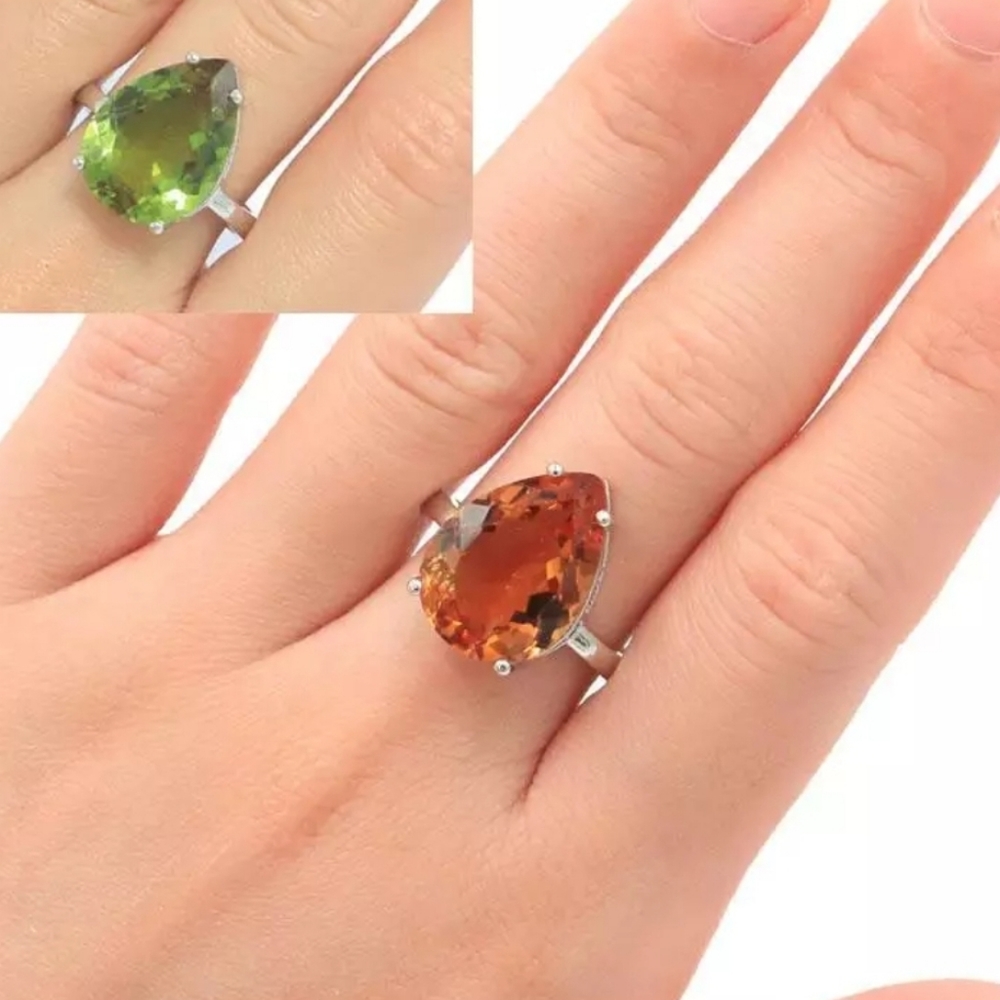 Naturally Color Changing 925 Silver Zultanite Ring